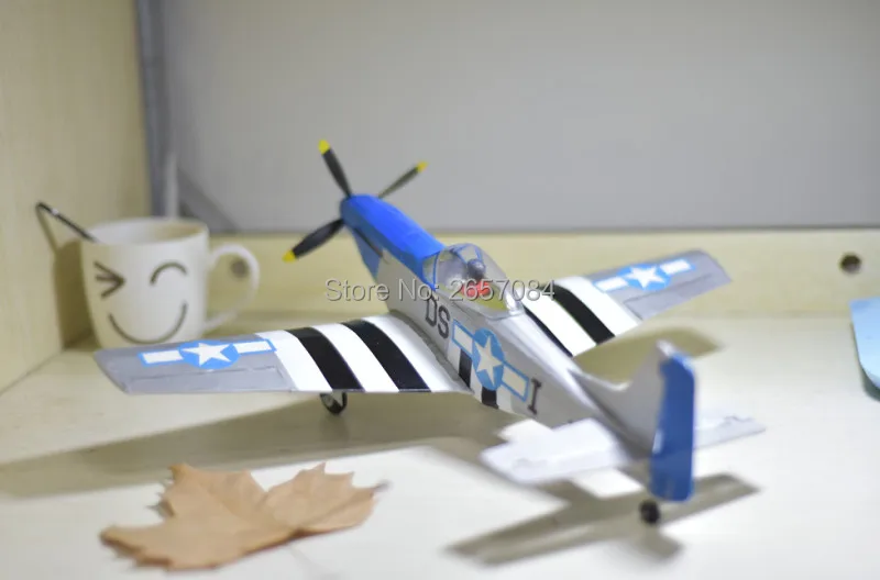 mini RC Plane Laser Cut Balsa Wood Airplane Kit P51 P-51 Model Building Kit free shipping