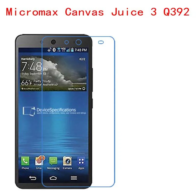 

(3-Pack) For Micromax Canvas Juice 3 Q392 Resist the impact fall scratch, nano 9H explosion-proof screen protective film