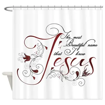 

Beautiful Name Of Jesus - Decorative Fabric Shower Curtain (69"x70")