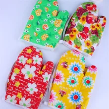 2 шт случайный цвет хлопчатобумажная прихватка термостойкие перчатки варежки выпечки Кухонные перчатки аксессуары рукавицы горшок коврик термостойкие