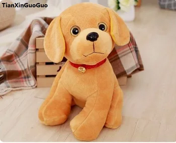 

about 30cm lovely cartoon Golden Retriever dog plush toy squatting dog soft doll pillow birthday gift s0975