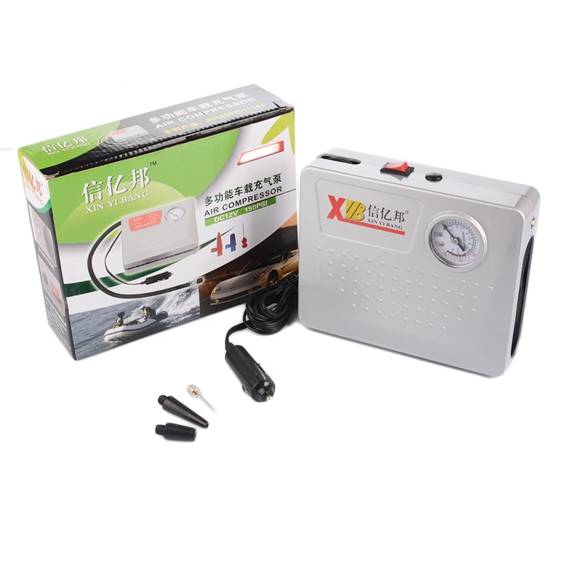 Portable 12V Car Auto Electric LED light Air Compressor Tire Inflator