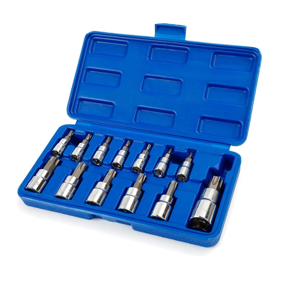 Набор торцевых головок WORKPRO Torx 13 шт. 1/4 дюйма 3/8 1/2 наборы бит Dr. Bit домашних