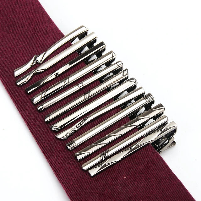 Multi Style Gentleman Silver Metal Simple Necktie Tie Clip Pin Bar Clasp  Practical Plain Popular Gifts - Ties - AliExpress