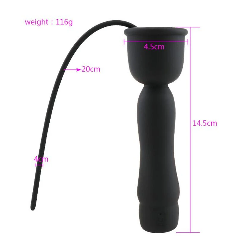 Shaking Sex Urethral Silicone Posterior Anal Plug Catheters Sounds Silicone Penis Plug Sounding Urethral Dilators ST024