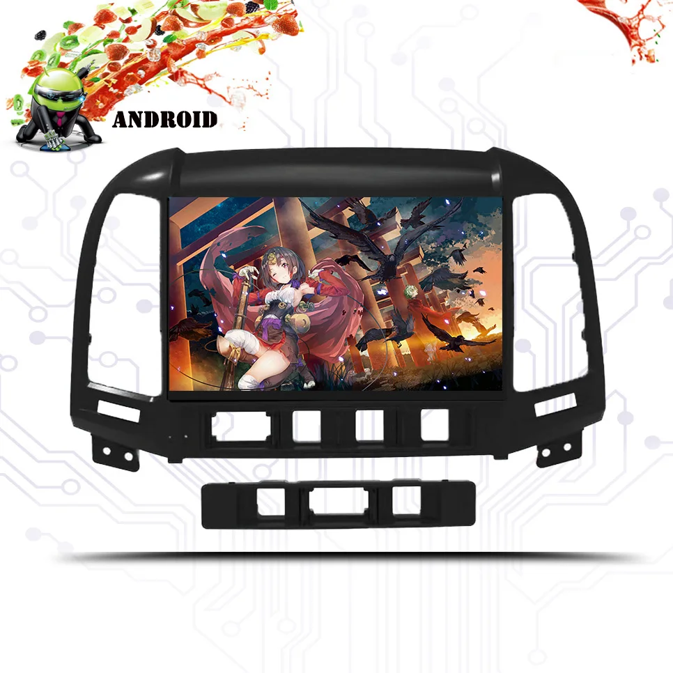 Best GPS Navigation System Android 9.1 Car DVD For Hyundai Santa Fe 3/4holes 2006-2012 Car Radio RDS 4G WIFI Map swc Bluetooth Screen 3