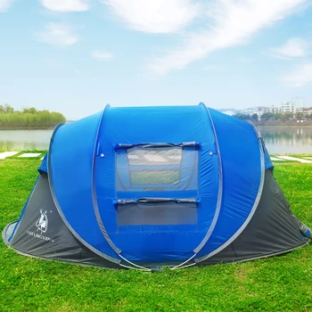 HUI LINGYANG throw tent outdoor automatic tents throwing pop up waterproof camping hiking tent waterproof large family tents 3