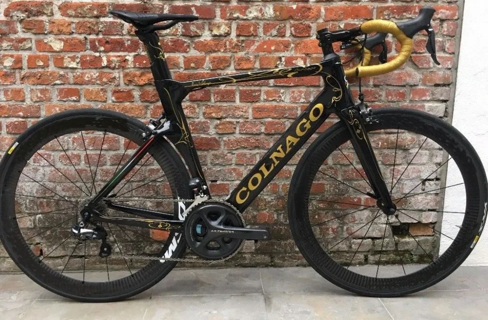 Где купить шоссейный велосипед Gold Colnago Concept Carbon Diy полный с групповым комплектом