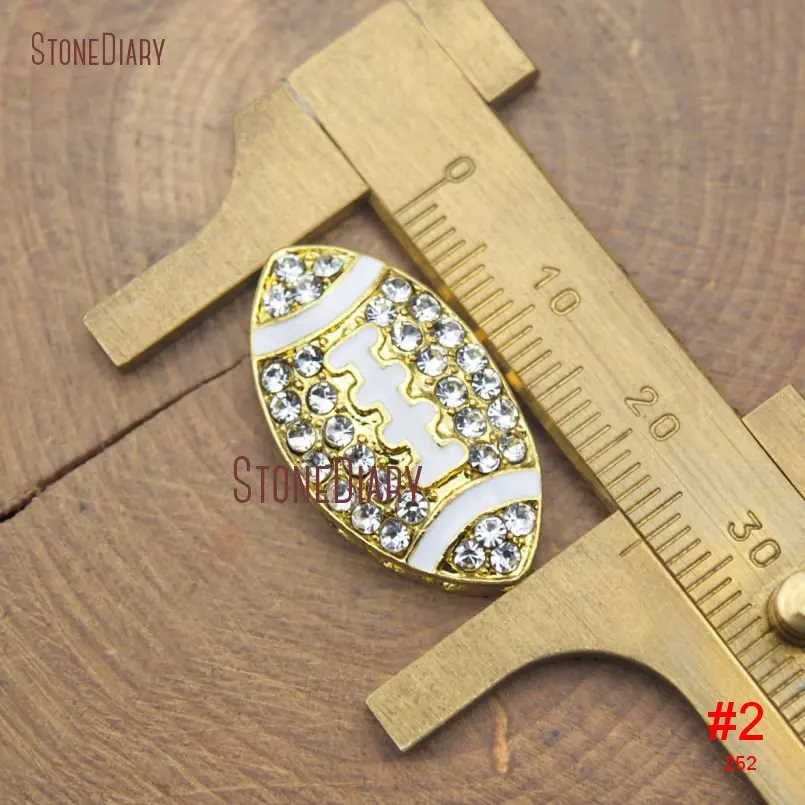 20181008-PC15268-Cheap Zinc Alloy Connector White Oil Drip White Rhinestone Pave Pure Gold Color, Sliver Plated, Electroplating Bronze Color Olivary  Double Bail Pendant Clearance_2