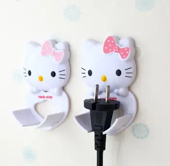 

5 Pcs Cartoon Home Table Plug Charger Storage Hooks Line Hanger