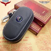 Arrival Men’s Genuine Genuine Leather Bag Car Key Case Cover Wallets Fashion Women Housekeeper Holders Carteira For Alfa Romeo