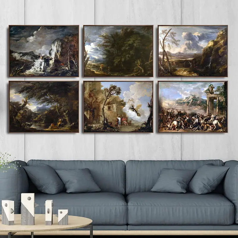 

Home Decoration Art Wall Pictures Fro Living Room Poster Print Canvas Paintings Italy Salvator Rosa Oil Painting