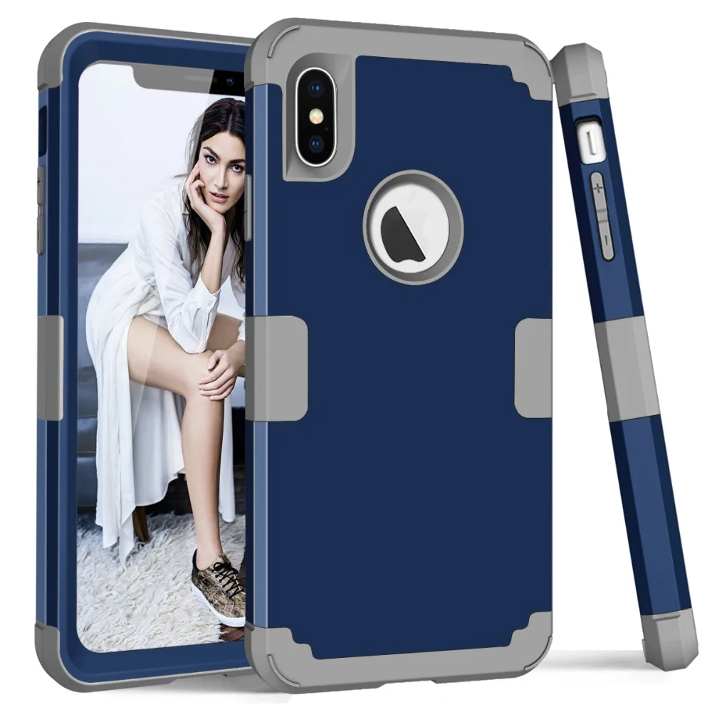 Сверхмощный защитный чехол для iPhone XR Hybrid Мягкий силикон и жесткий пластик