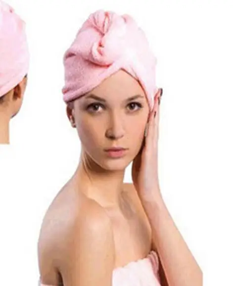 

Quick drying and lightweight bath tool Microfiber Magic Hair-drying Ponytail Holder Cap for Lady