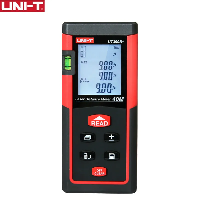 Online UNI T Handheld Laser distanzmessgerät Entfernungsmesser UT390B + UT391 + Diastimeter Bereich Volumn Pythagoras Theorem Automatische kalibrierung