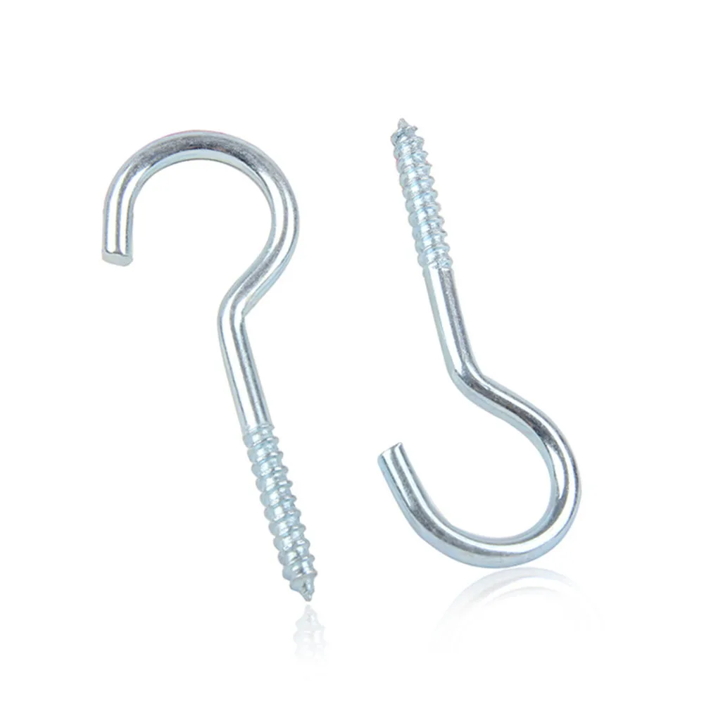 

100PCS Blue Zinc Carbon Steel Open Sheep Eye Ring 3#4#5#6#8#10#12# Ring Light Hook Question Mark Hook Self Tapping Screws