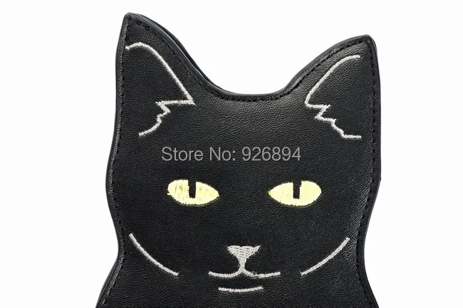 Модный фирменный дизайн, персонализированная модная Милая Черная сумка через плечо с цепочкой в форме кота, женская сумочка клатч, кошелек