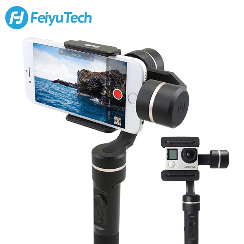 FeiyuTech SPG 3-Axis Gimbal Splash Proof Motorized Handheld Stabilizer for iPhone X 8 7 6 Plus Smartphone Gopro Action Camera feiyutech spg gimbal 3 axis handheld gimbal stabilizer for iphone 7 6 plus smartphone gopro action camera vs zhiyun smooth q