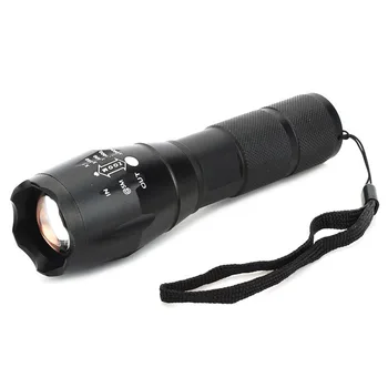 

White Light 5 Mode Zoomable LED Flashlight Torch 1000lm T6 LED Lamp Torchlight Lantern AAA 18650 Flashlight Camping Torch