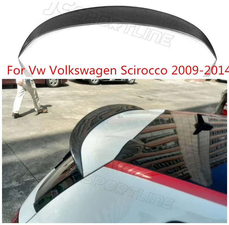 

JINGHANG 100%Carbon Fiber Car Rear Wing Trunk Lip Spoilers Fits For Vw Volkswagen Scirocco 2009-2014
