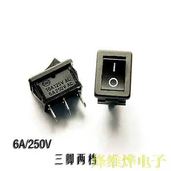 

Rocker switch black power switch KCD1-102 3 feet 2 files 6A / 250V 10A125V (100 rats)