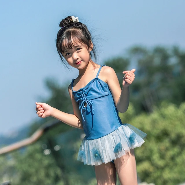 Atejifey 2019 Bikini Beach 1Pcs Kids Swimwear lace Dress Luxury