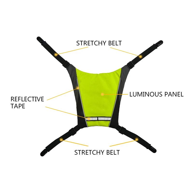 Велосипедный жилет, светодиодный, беспроводной, безопасный, сигнальный светильник, жилет для езды на велосипеде, ночной Предупреждение ющий, направляющий светильник, жилет, одежда