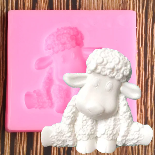 3D Juh -Szilikon Penész Diy Baba Születésnapi Party Torta Díszítő Szerszámok Cupcake Sütés Fondant Csokoládé Cukorkák Öntőformák