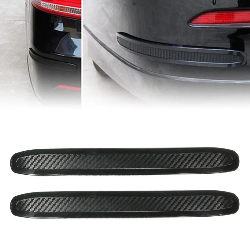 

2X Car Carbon Fiber Anti-rub Strip Bumper Body Corner Protector Guard Scratch