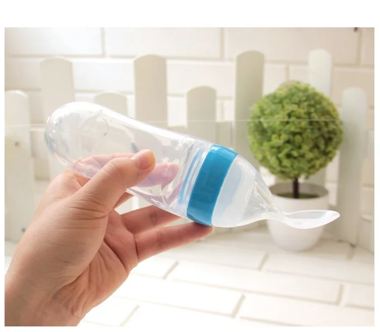 Retail Baby Feeding Bottle 90ml Infant Baby Spoon Bottle Food