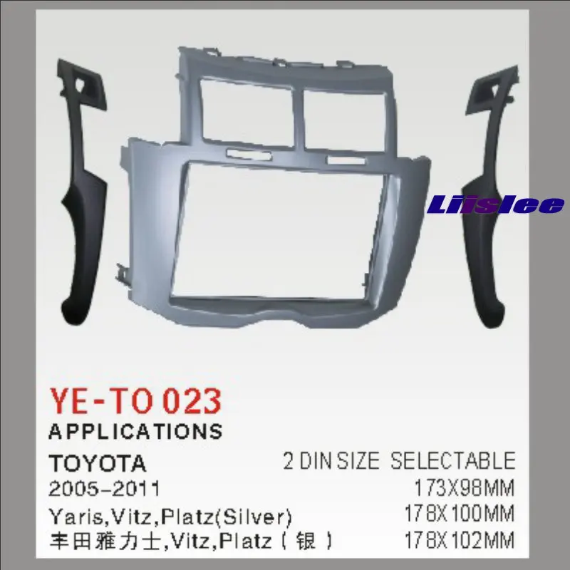 

Liislee 2 DIN Car Refitting Frame Panel For Toyota Yaris,Vitz, Radio Stereo CD DVD Player NAVI Navigation ABS Fascia Kits