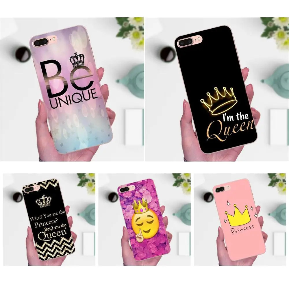 cheap Luxury Cool Phone Case For Huawei Mate 7 8 9 10 20 P8 P9 P10 P20 P30 Lite Plus Pro 2017 Princess Queen King Crown