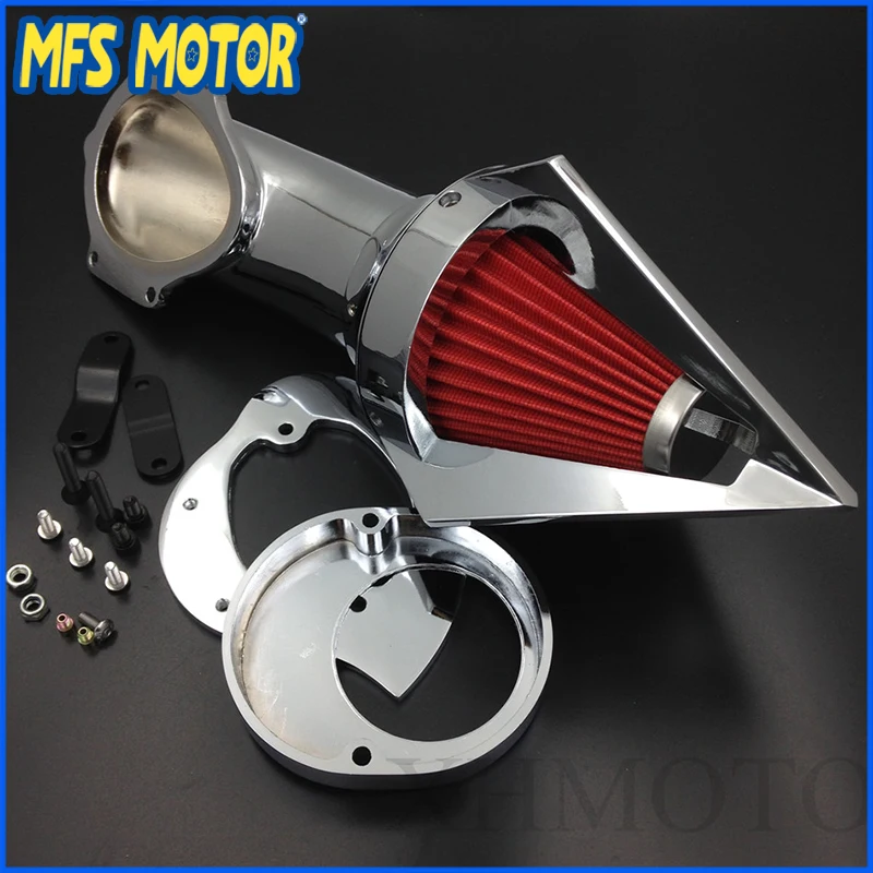 

Cone Spike Air Cleaner Kit for Yamaha Vstar V-Star 650 all year 1986-2012 CHROME Motorcycle Part
