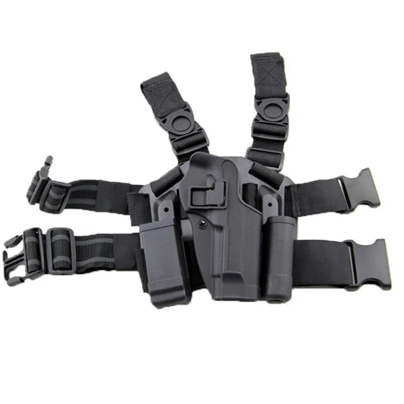 

Blackhawk CQC Hunting Airsoft Tactical Holster Pistol Gun Drop Leg Double Magazine Pouch Gun Holster Thigh Holster Beretta M9