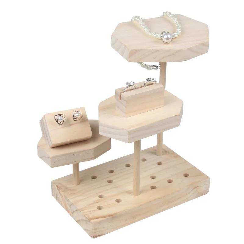 Massief Houten Sieraden Display Stand Hout Sieraden Display Houder