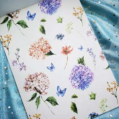 A4 Garden of Eden Flowers Silver Foil handmade background paper pads patterns,DIY Scrapbooking Paper pack paper craft