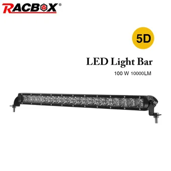 

Single Row 5D 100W 22 inch LED Light Bar With LED Chips Combo Beam Straight Bar For Jeep Automobile SUV ATV MPV GAZ 4X4 Offroad