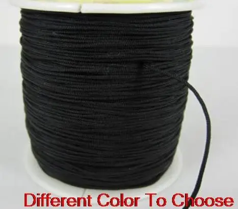 

can choose color black white mixed 1.5mm nylon 160M/15yards/lot Chinese knot tread shamballa cord String Rope necklace
