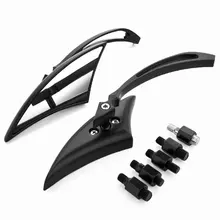 Black Custom RearView font b Mirrors b font For font b Harley b font font b
