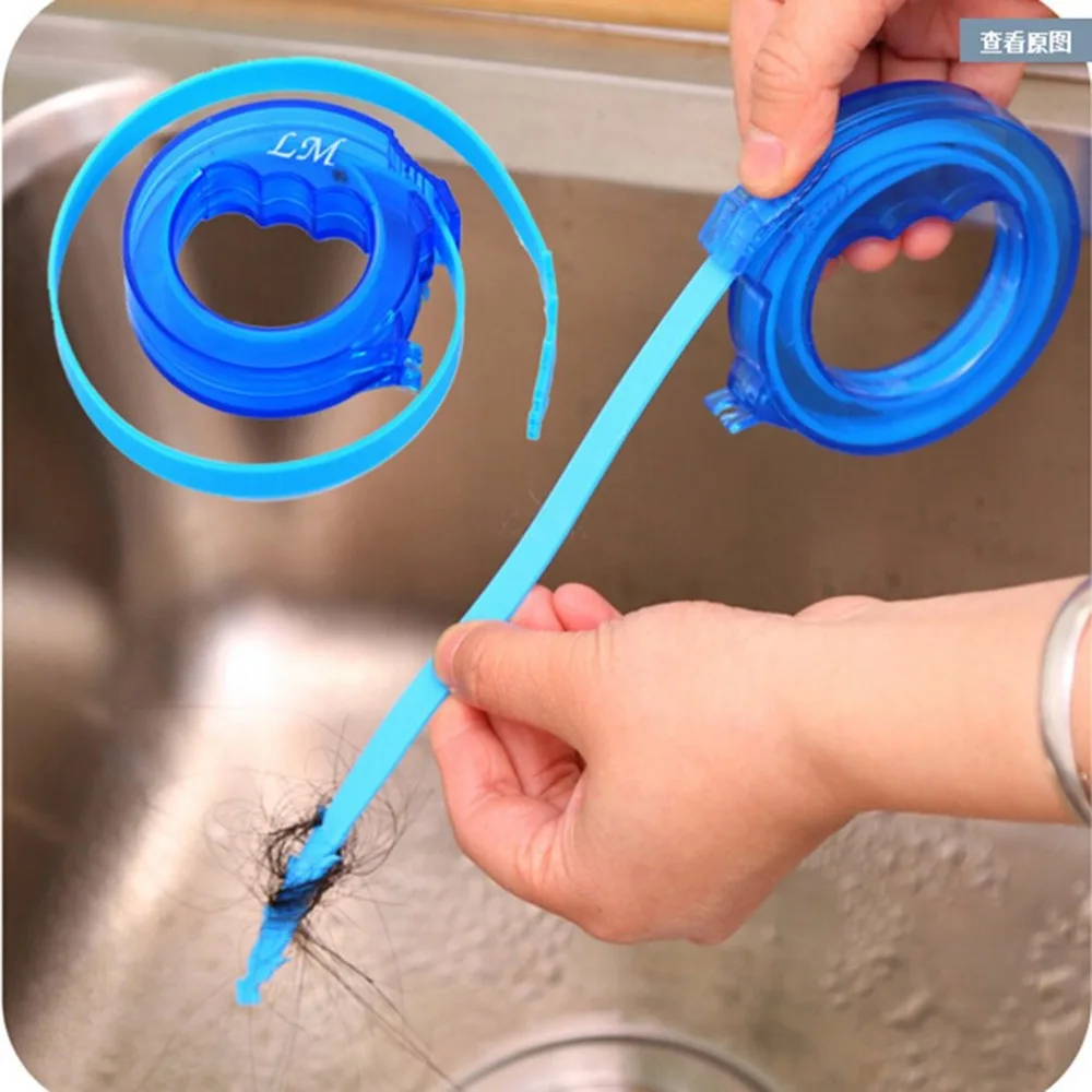 Retractable through sewer hair cleaner sink anti-blocking cleaning hook toilet dredge kitchen accessories toilet brush cleaning