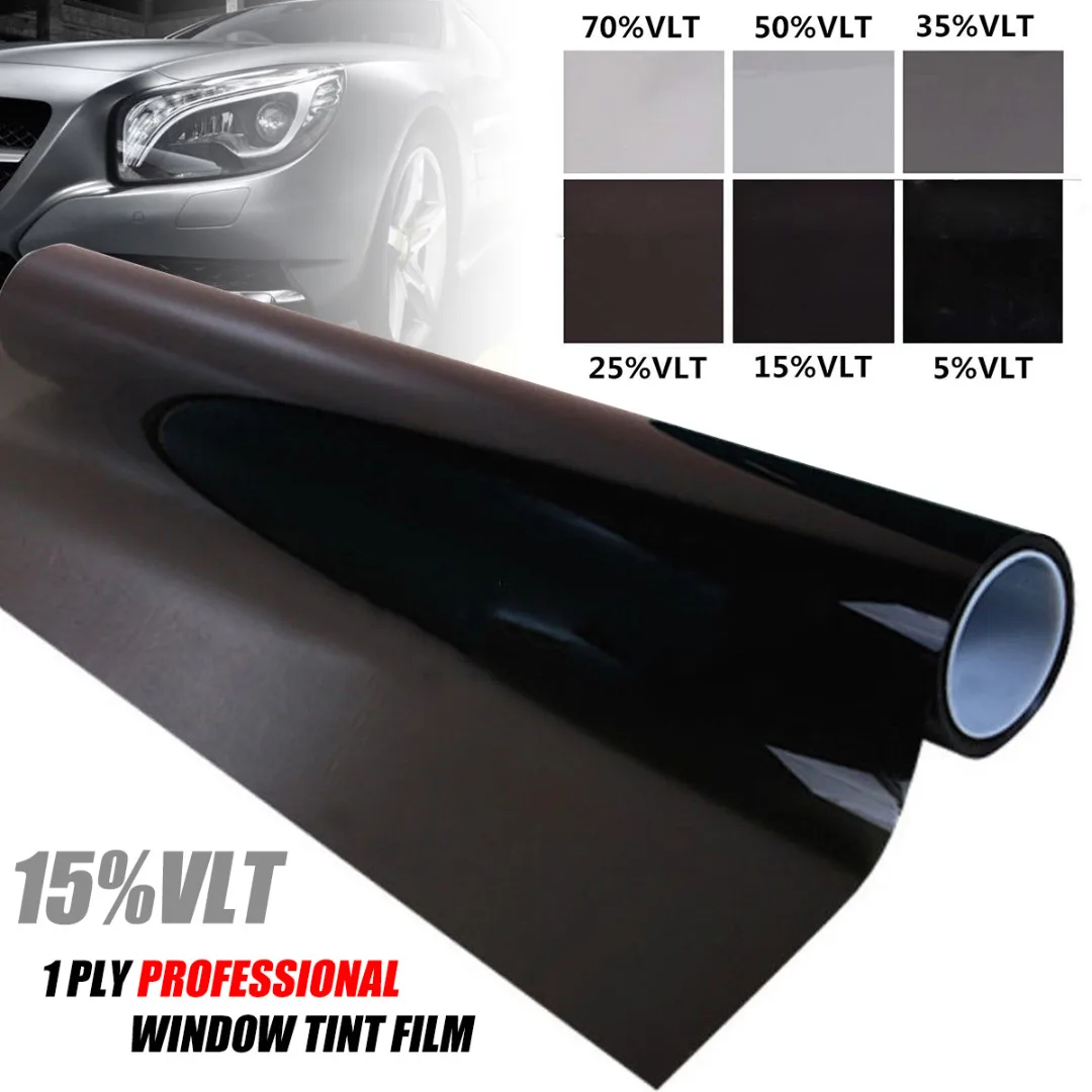 2PLY Car Black Car Home Glass Window Tint Film and shade Roll 50cm*1m 25% VLT