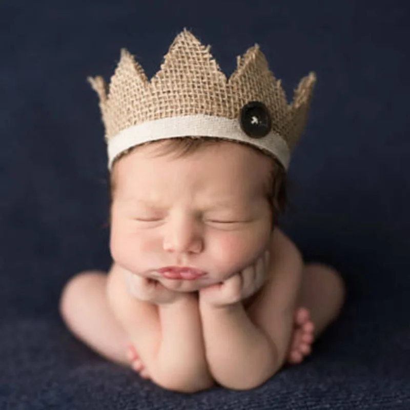 Реквизит для фотосъемки новорожденных ручной работы для маленьких мальчиков и девочек модная Милая Детская шляпа Детская кепка Czapki Dla Dzieci реквизит для фотографий корона головные уборы