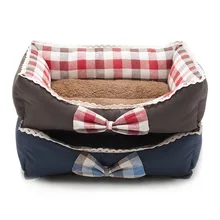 Кровать для питомца собаки теплый дом для собаки мягкий материал гнездо для питомца собака зимнее теплое гнездо питомник для кошки щенка плюс размер кровать принцессы с бантом