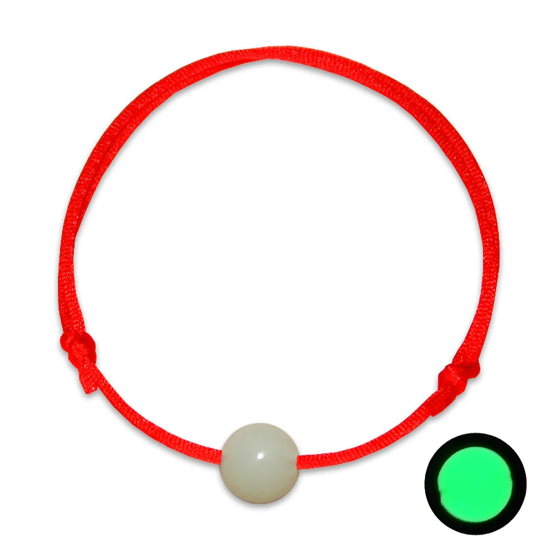 

Glow in the Darkness Luminous Bracelet Lucky String Rope Red Charm Bracelets for Men Women Girl Jewelry Accessories Gifts