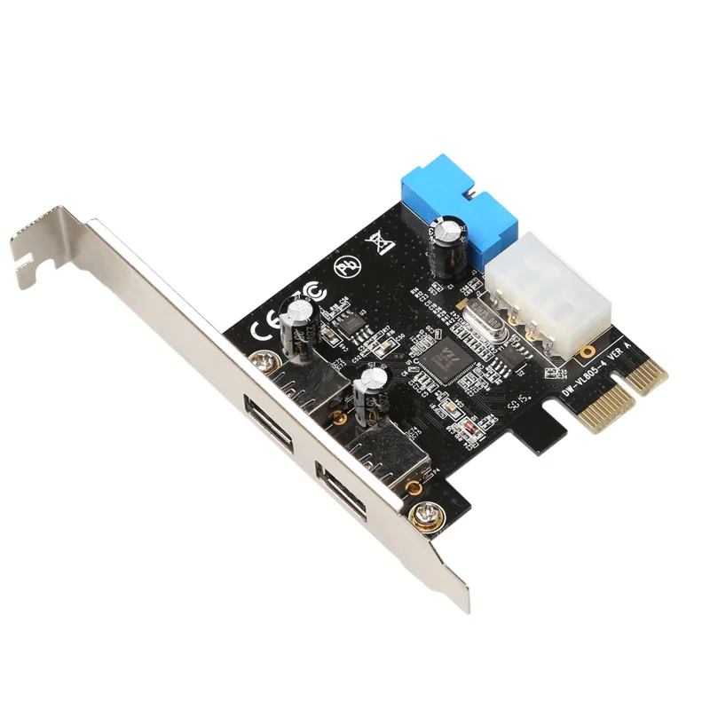 

2 Port USB 3.0 PCIE PCI Express Control Card Adapter+20pin 4pin Converter wholesale