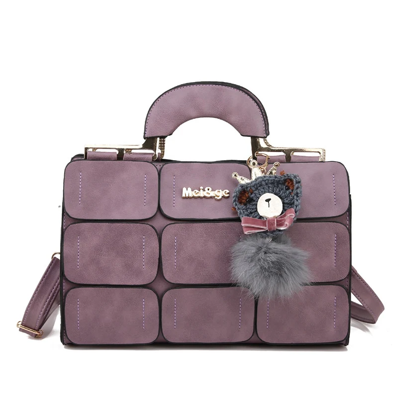 

New 2017 Women Bag Suture Boston Bag Female Crossbody Shoulder Bag Women Leather Handbags Vintage Casual Messenger Bags Bolsas