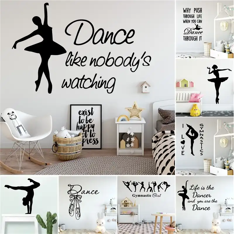 Classic Dancing Vinyl Wall Art Decal Dancer Wall Stickers For