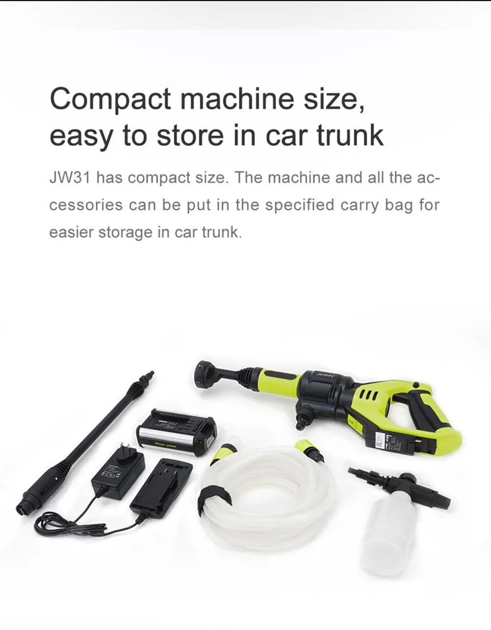 Discount Jimmy JW31 Car Bicycle Flush Gun Washing Gun Powerful Handheld Rechargeable Cleaning Tool Water Power Cleaner Washer 3