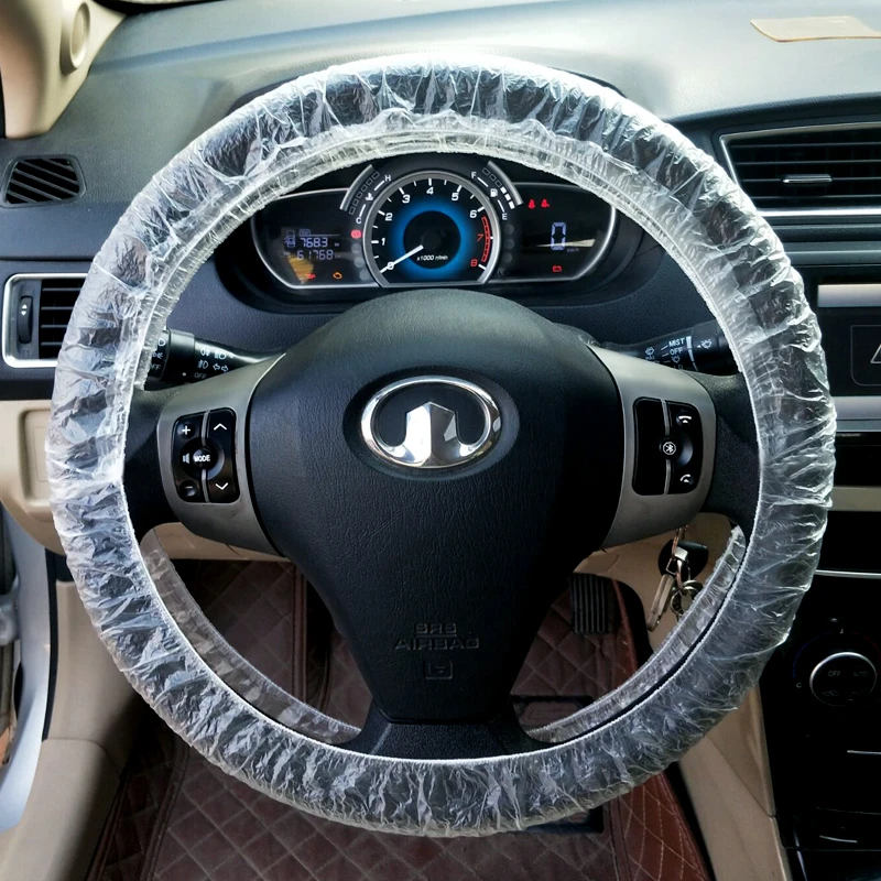 100 шт универсальные автомобильные одноразовые пластиковые крышки рулевого колеса водонепроницаемые для BMW Honda