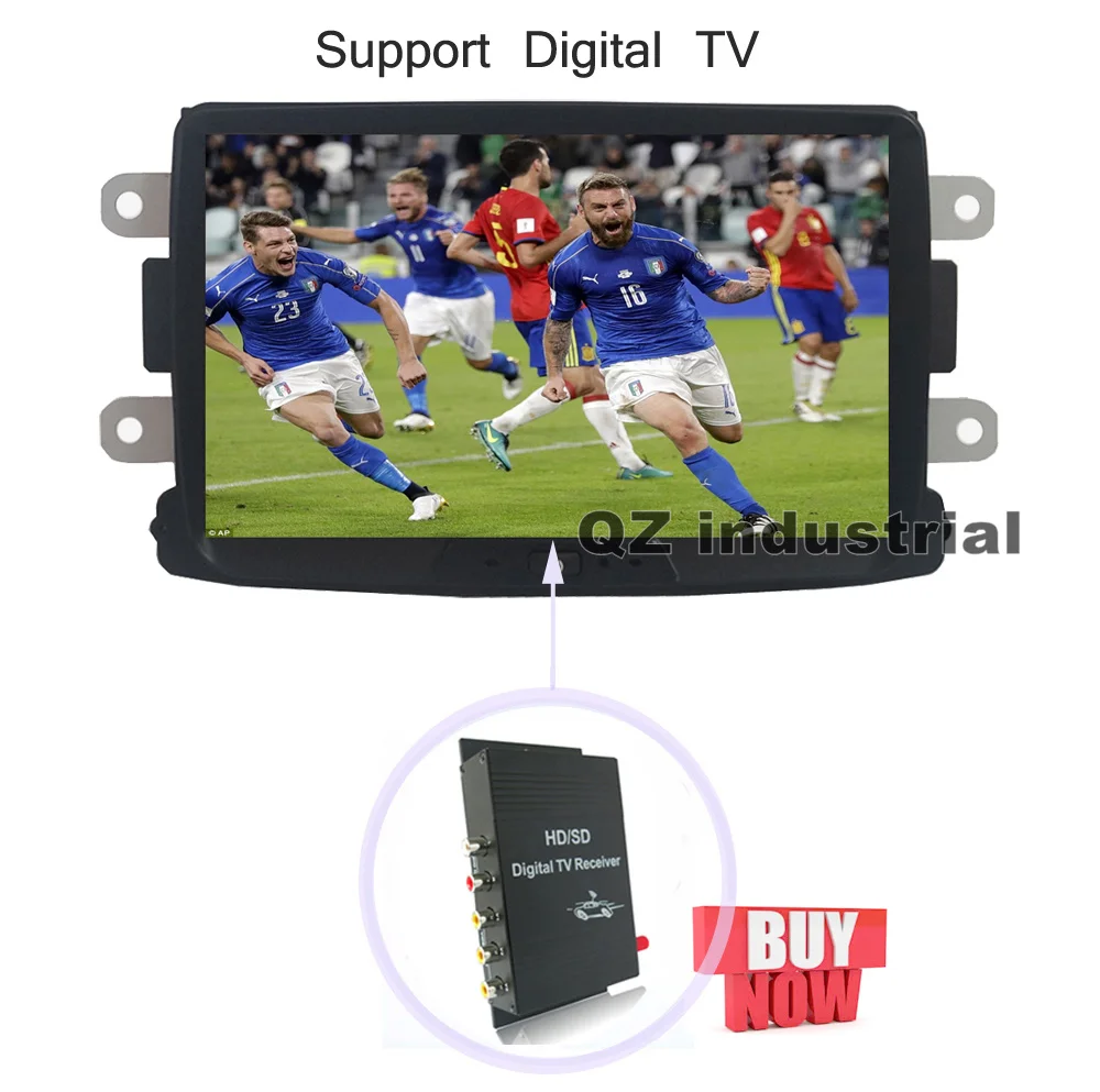 Top QZ industrial HD 9" Android 8.1 for Renault Duster Logan II Sandero II Dacia Dokker car DVD player with 3/4G WIFI GPS Navi Radio 12